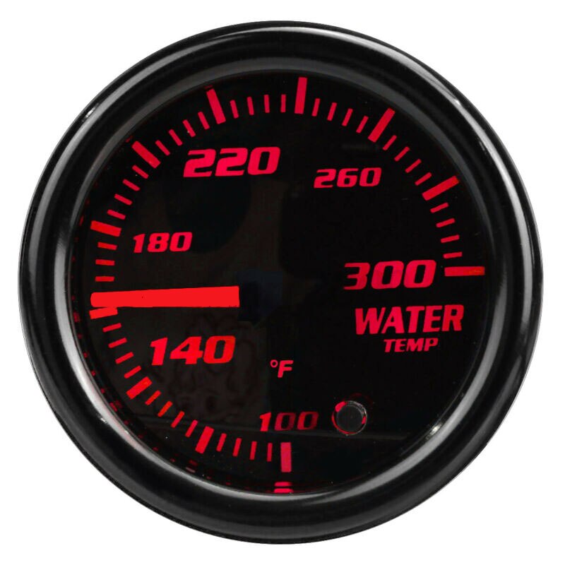 2" 52mm Universal Water Temp Gauge Meter 7 Color Display W/ 1/8 NPT Temp Sensor