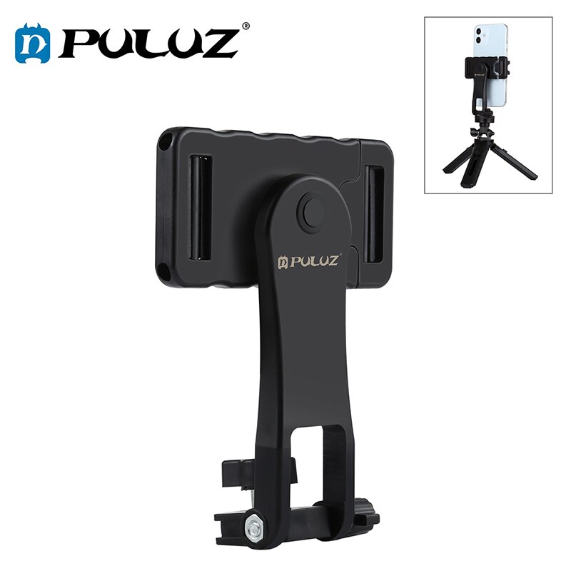 PULUZ supporto per morsetto ABS verticale rotante orizzontale a 360 gradi c per iPhone/Galaxy/Huawei/Xiaomi/HTC/Google