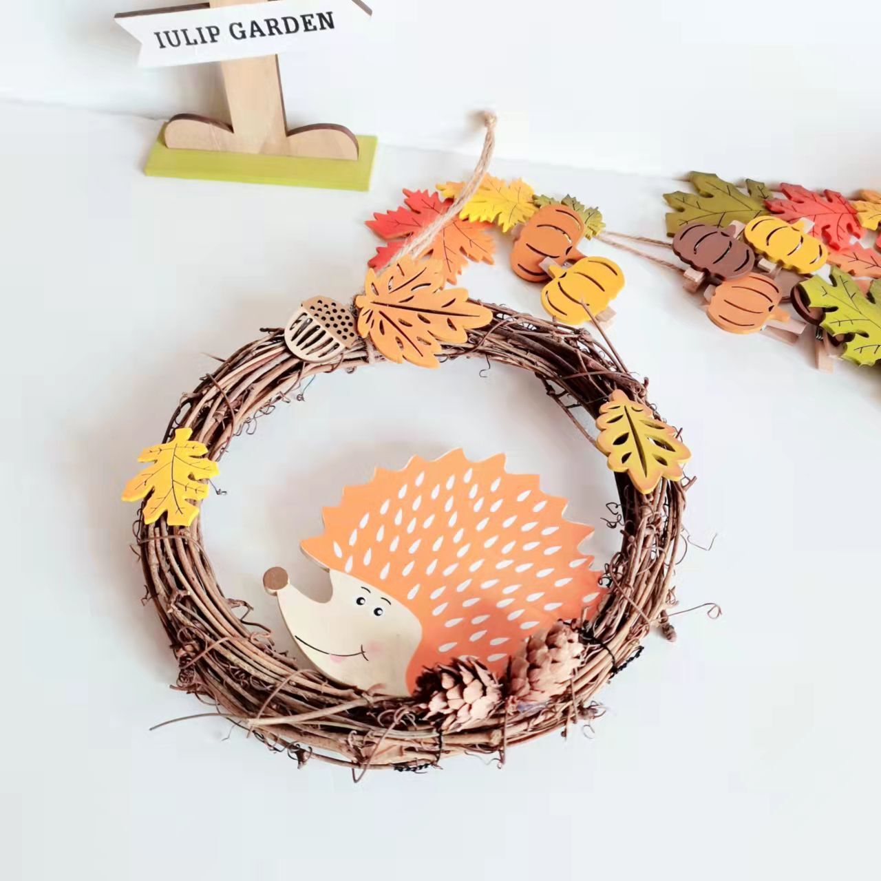 Vine Circle Easter Wreath Easter DIY Rattan Wreath Party Decoration