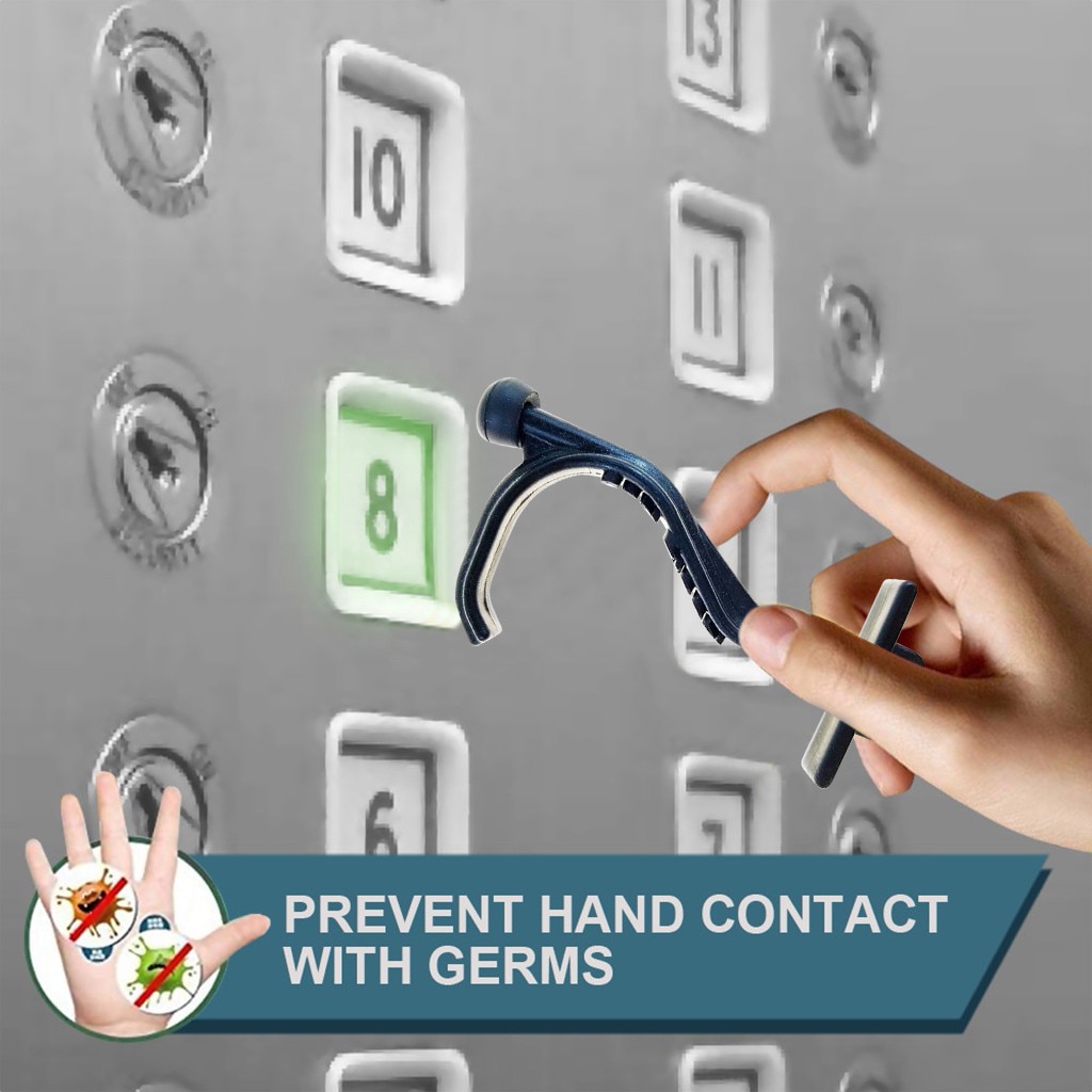 Hygienic Door Handle Antibacterial EDC Door Opener Easy To Carry Elevator Clean Touch Tools Door Handle Key Home Non Contact