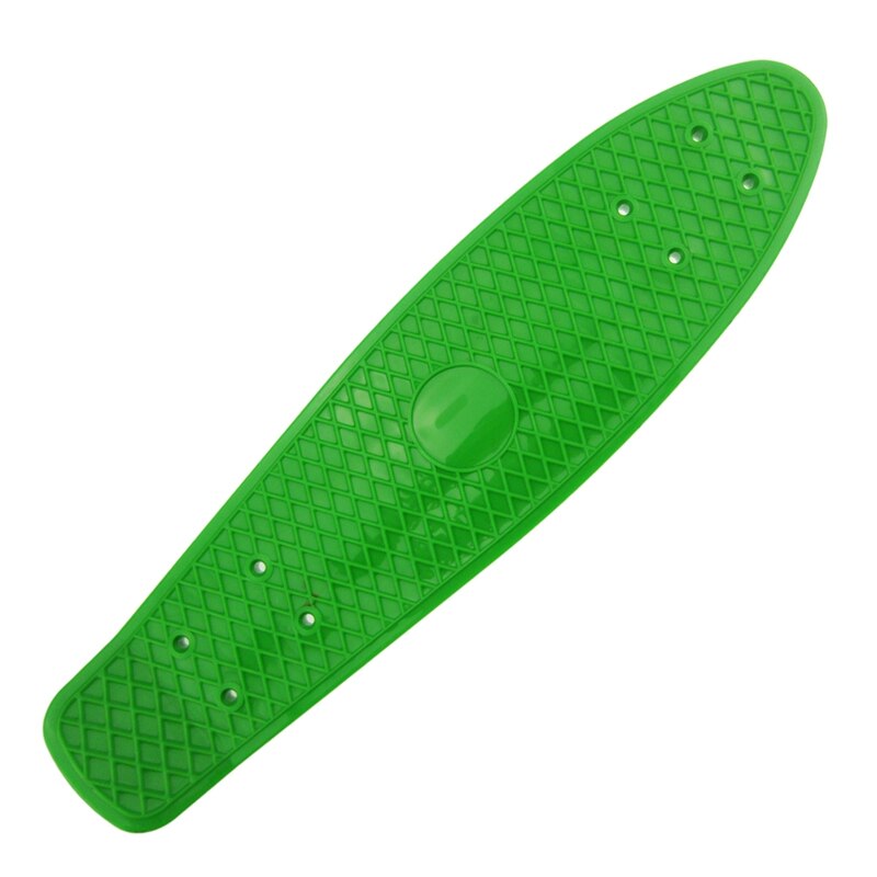 22.5x 6 tommer skateboard plast fisk banan skøjteløb dæk til udendørs sport fisk bord skridsikker dæk lang bord: Grøn