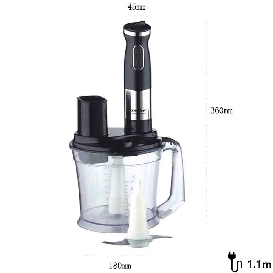 Multifunction Blender 2 Speeds Electric Food Mixer Kitchen Detachable Hand Blender Egg Beater Vegetable Stand Blend Sonifer