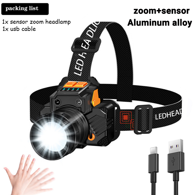 Super Heldere Led Koplamp Oplaadbare Waterdichte Koplamp Zaklamp, 9000 Lumen Sensor Zoomable Verstelbare Focus Hoofd Torch voor Camping Jacht Wandelen Running Wandelen Fietsen Buiten Super Heldere Led Koplamp Oplaadbare Waterdichte Koplamp Zaklamp, 9000 Lumen Sensor Zoomable Verstelbare Focus Hoofd Torch voor Camping Jacht Wandelen Running Wandelen Fietsen Buiten