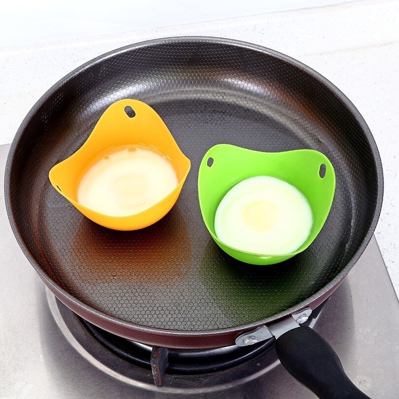 Accesorios de utensilios para cocina, 4 Uds., accesorios de Gel de sílice, huevos escalfados, moldes para olla