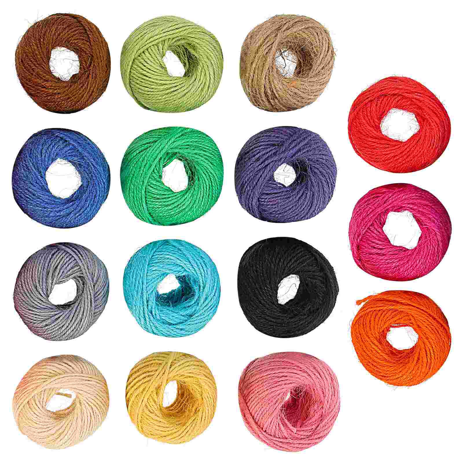 Rolls of Colorful Jute String Natural Jute Threads DIY Jute String Hand-made Wrapping Jute String