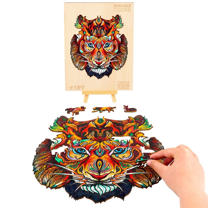 Funnli Holzpuzzle Erwachsene - Tierförmige Holz Puzzles Mit Geschenkbox