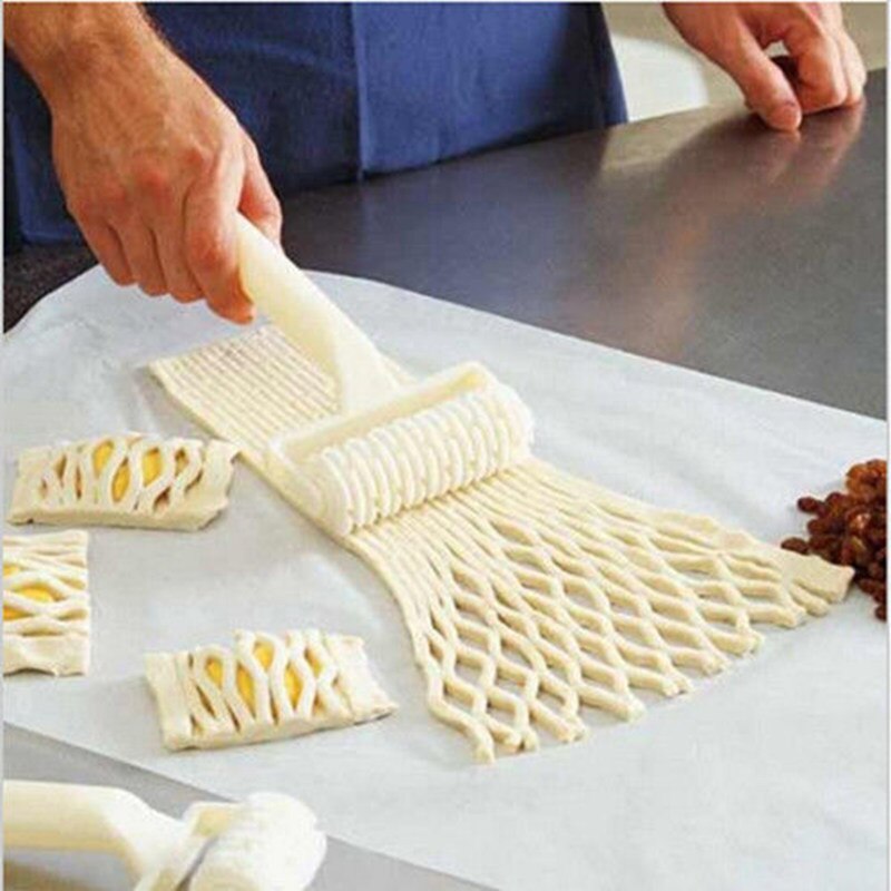 1Pc DIY Kunststoff ABS Gittergewebe Modellierung Teig Cutter Kuchen Kochfeld Fondant bilden Werkzeug Backen Werkzeug Pizza Werkzeuge Netz Rolle gitter