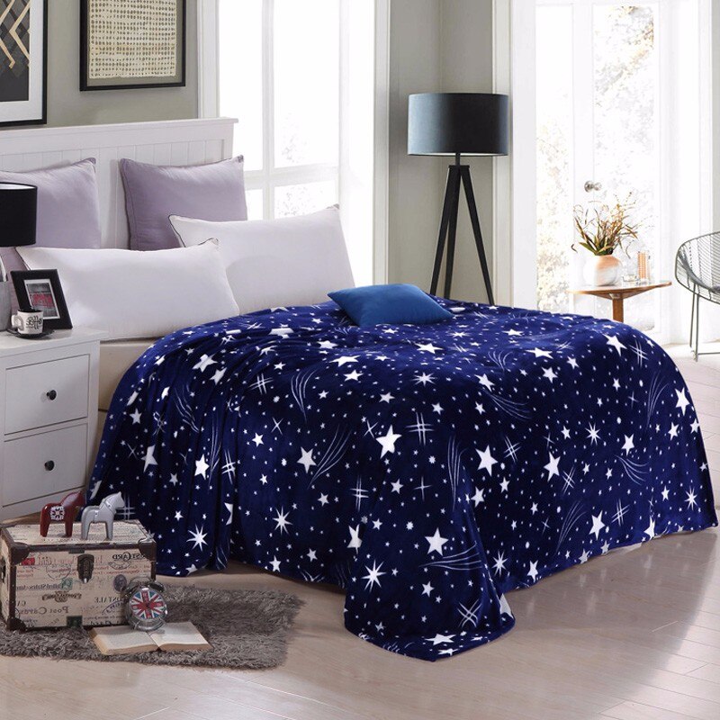 Cammitever sterren galaxy deken flanel fleece plaid bank dekens lente winter plaid dekens print deken