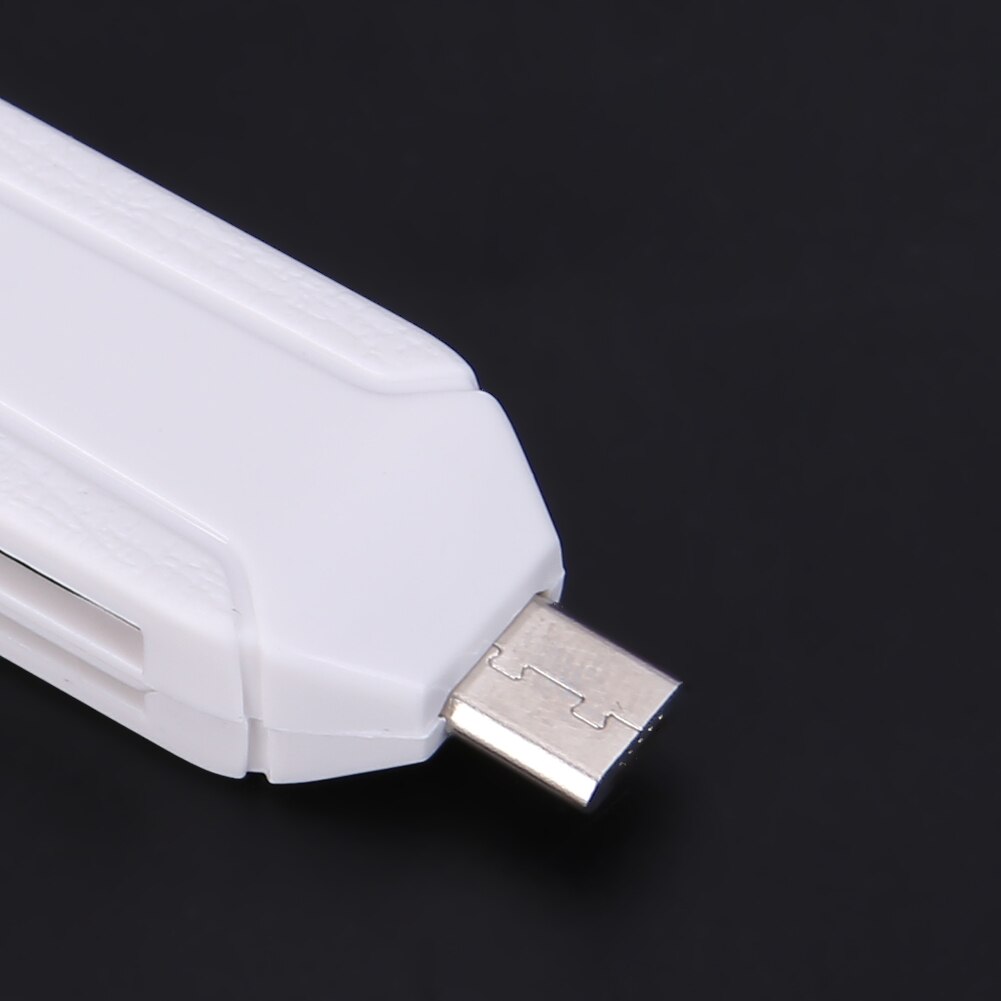 Universal portátil 2 em 1 usb leitor de cartão otg, micro usb otg tf/sd leitor de cartão adaptadores cabeças de extensão de telefone