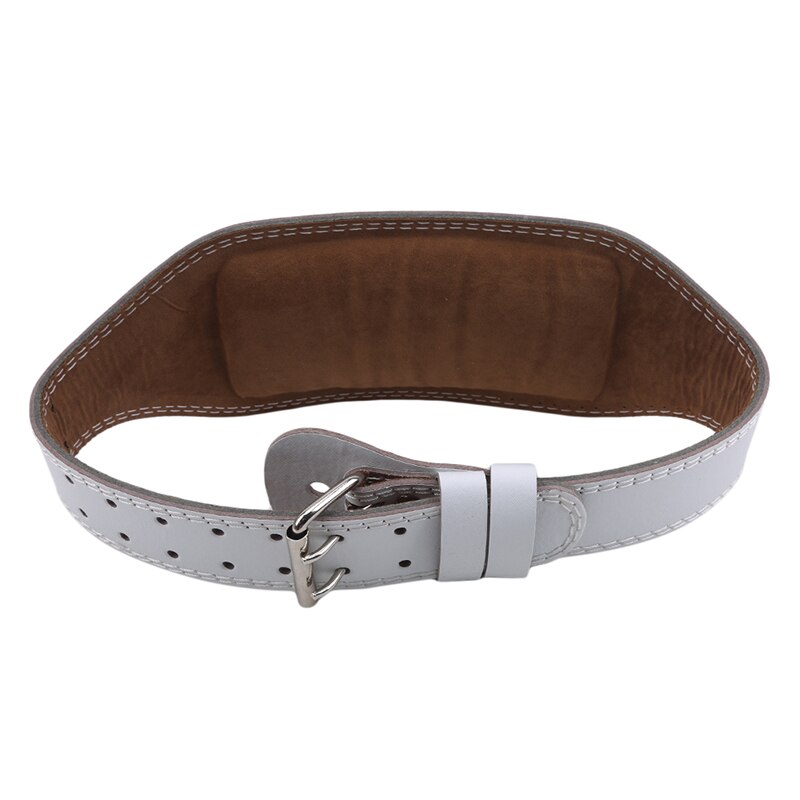 Unisex Powerlifting Sports Supplies PU Belt Training Fitness Protection Belt Lumbar Protection Gym Belt Weightlifting Belt: white M