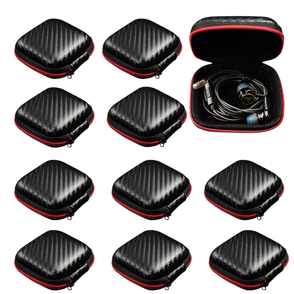 10-1PCS Hard EVA Oortelefoon Oplaadkabel Opbergtas Anti-Druk Anti-val Headset Datakabel houder Tas voor KZ QKZ Headset