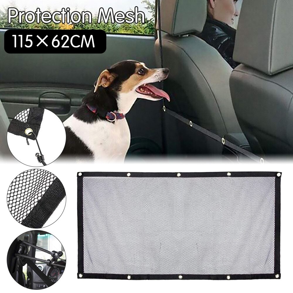115*62CM Pet Car Barrier Mesh Dog Car Divider Net Safety Outdoor Travel Isolation Back Seat Guard Keep Driving Safe Products