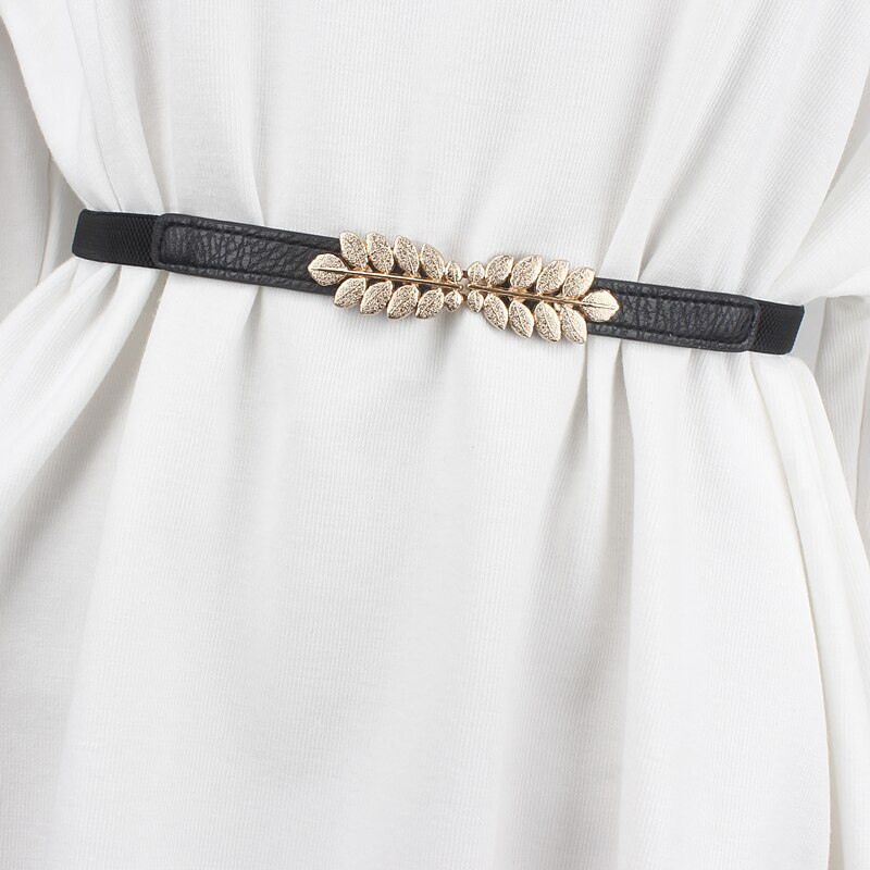 Luksus mærke kvinder bælter elastisk linning talje rem til kjole sort kvindelig casual bælte