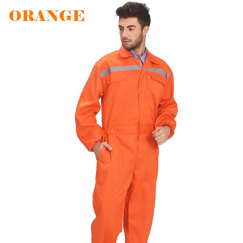 Reflexer för herr arbetskläder arbetsoverall reparatör bilreparatör mekaniker hög synlighet arbetskläder overall gratis inlägg: Orange / Xxl