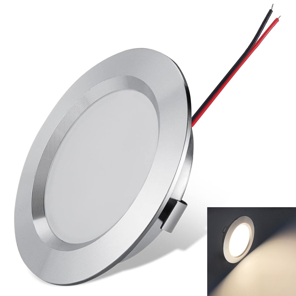 12V RV intérieur camping-car lecture toit lumières encastré LED plafonniers panneau camping-car RV plafonnier caravane bateau Downlights: Bleu de Crésol / 5000k
