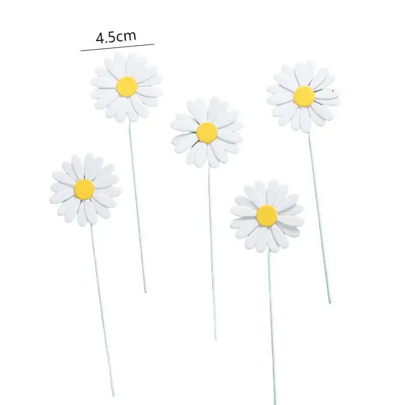 1/5 stk. kagetopper marguerit blomst sløjfe kageplugin cupcake dessertdekoration bagetilbehør fødselsdag babyshower festdekoration: Rød