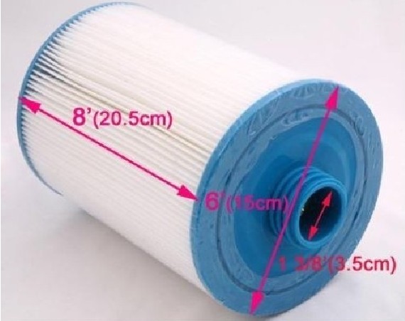 Billigt spafilter 20.5 x 15cm passar norge sverige badkar finland danmark filter