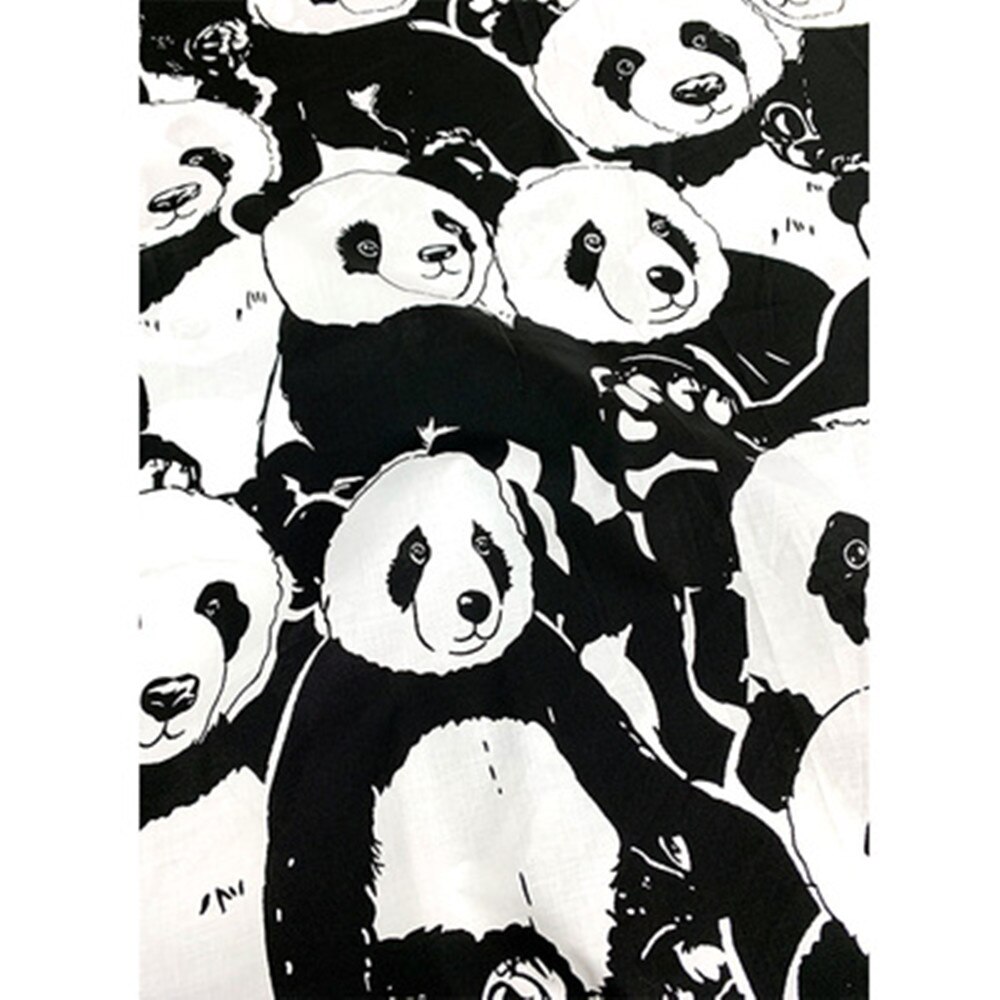 Tela de algodón de imitación de seda de 1 metro, prenda impresa de Panda chino, Patchwork, costura hecha a mano, ropa de verano para niños