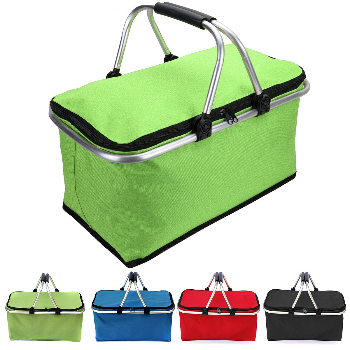 46cm x 28cm x 24cm Vouwen Picknick Camping Geïsoleerde Koeler Mand Opslag Mand Zak Doos outdoor picknick tassen