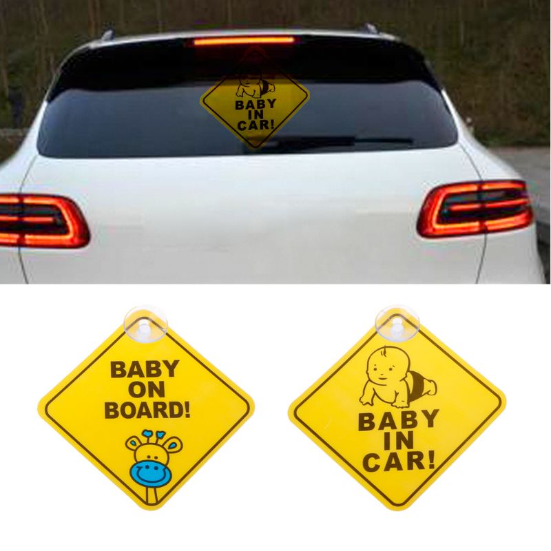 BABY ON BOARD PVC Suck Warning Mark Sign Sticker Car Window Safety Notice Board 781B