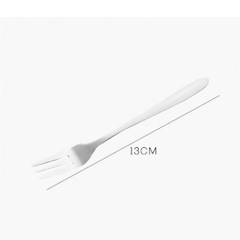 12 sztuk widelce robić owoców srebrny, gładki ze stali nierdzewnej stalowe długie uchwyt befsztyk widelce ciasto widelce widelce deserowe dla domu kuchnia
