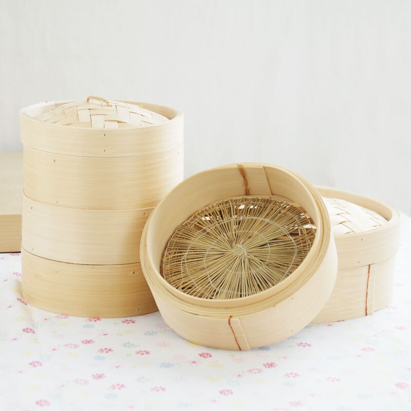 Handmade natural bamboo steamer kitchen cooking tool dumpling snack steamer basket tool CY528