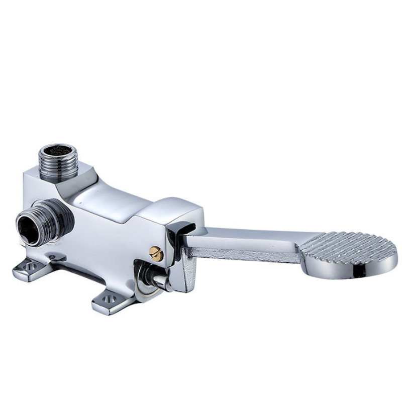 Grifo de Pedal de latón, válvula de pie, lavabo y frío, grifo de laboratorio, tocador de baño
