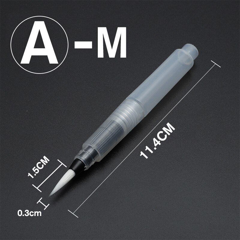 1/3/6 pelices recarregáveis pincel de tinta água cor escova de tinta macia aquarela caneta para pintura calígrafo arte suprimentos desenho: A-M 1pcs