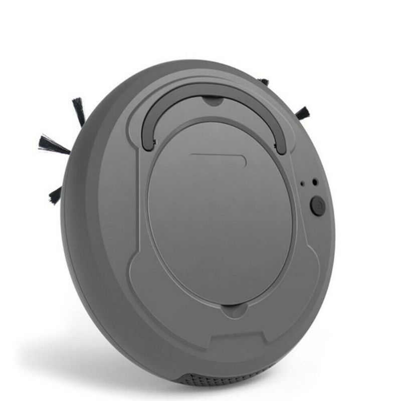 3.7V 1200Mah Smart Vegen Robot Stofzuiger Vloer Rand Stof Schoon Auto Zuig Veegmachine Met 1800Pa Krachtige zuig: Donkergrijs
