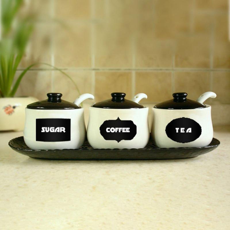Étiquettes autocollantes imperméables pour bouteille | 36 pièces, étiquettes pour bocaux de cuisine maison, étiquette tableau noir, fournitures de cuisine pour planche scolaire et de bureau
