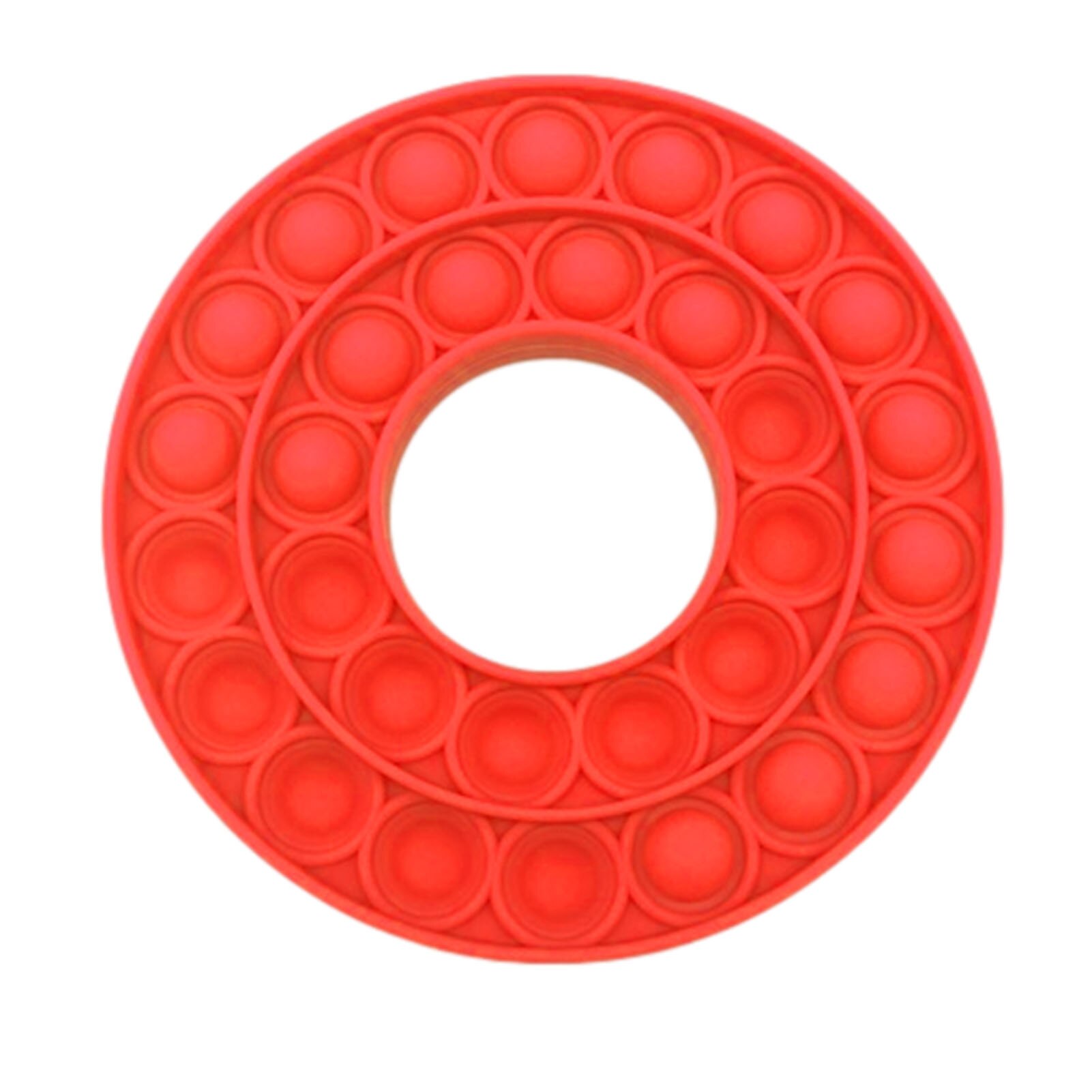 Relieve Pressure Bubble Sensory Toy Desktop Educational Fidget Silicone Toy: Red