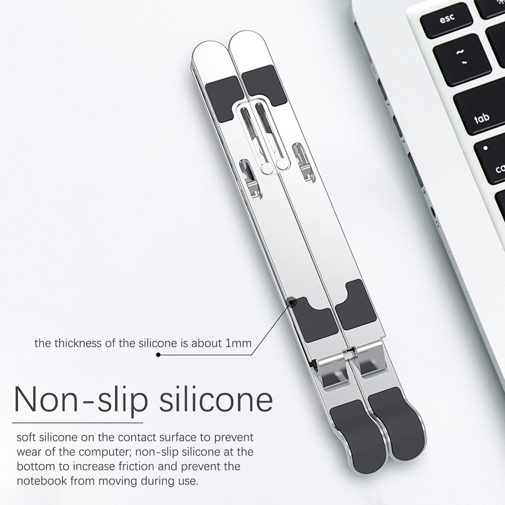 Ventilated Cooling Universal Laptop Stand Notebook Bracket Mount Adjustable Height Computer Desktop Office Riser Holder Portable