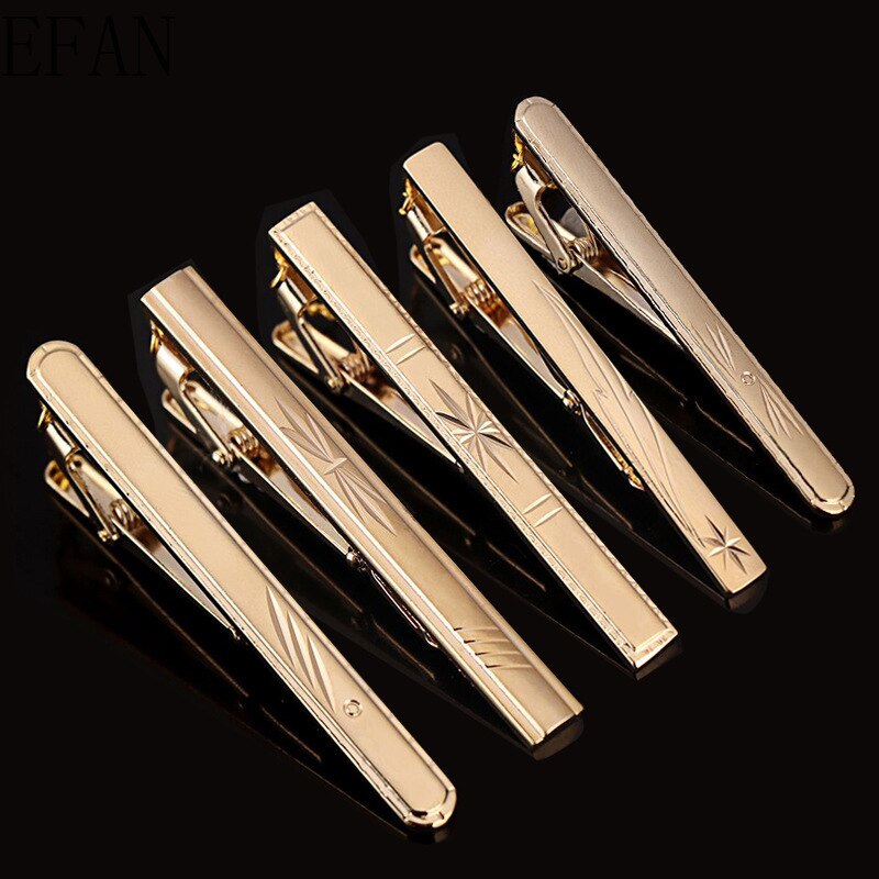 Goldron-pince à cravate classique pour hommes, pince à cravate en alliage pour collier en émail de , Pin au mètre, Business