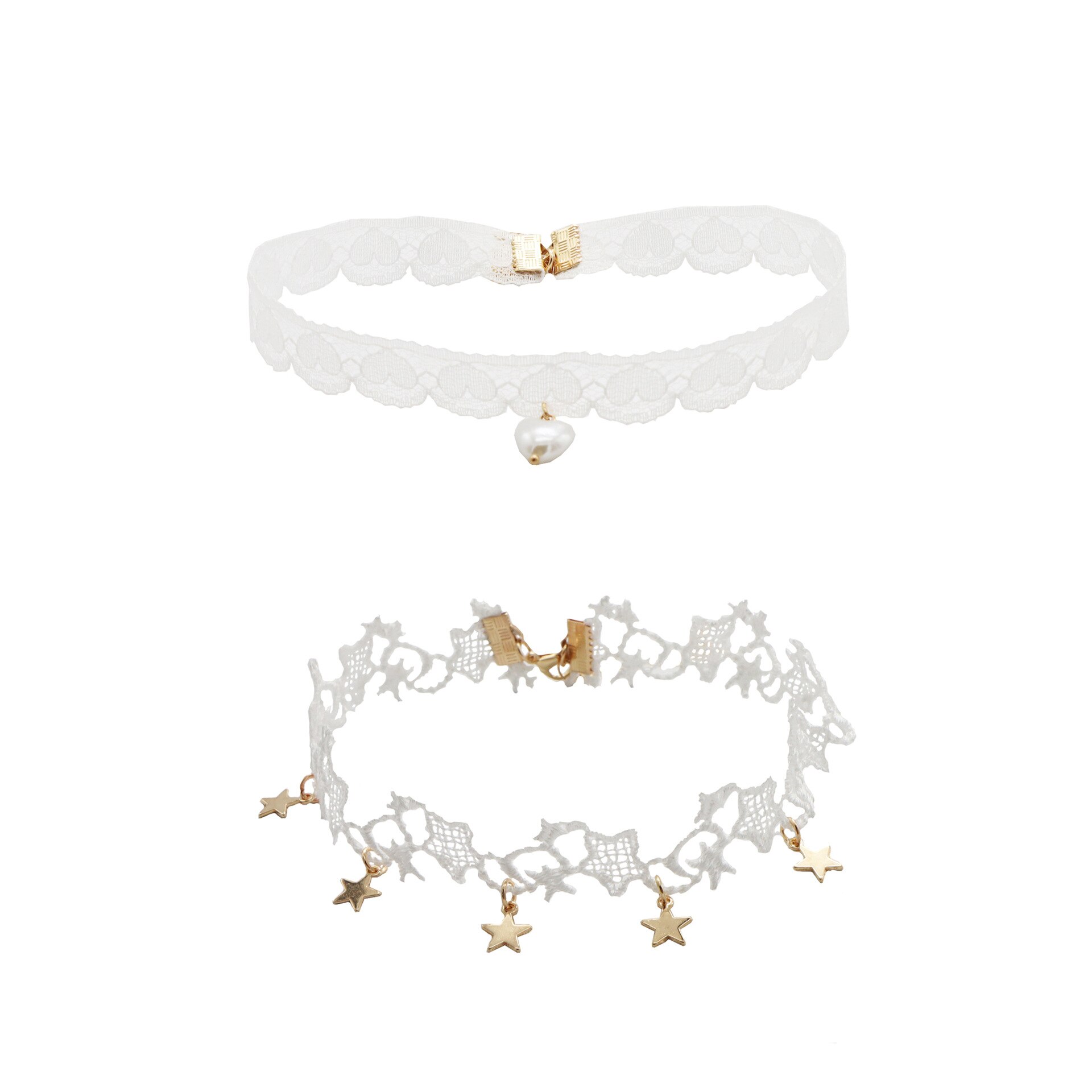 Lace Fairy Clavicle Choker Necklaces Bridal Pendant Jewelry For Women Wedding