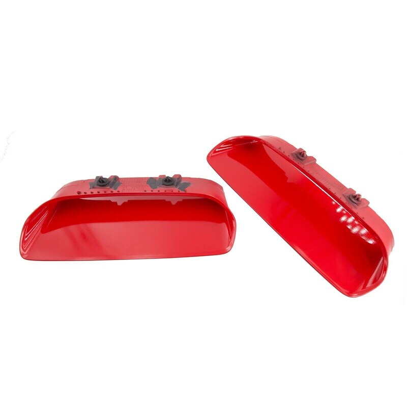 Conjunto de biseles de capó para Dodge Challenger Redeye, hecho a mano, izquierda y derecha, 68378080AD, 68378081AD, Rojo