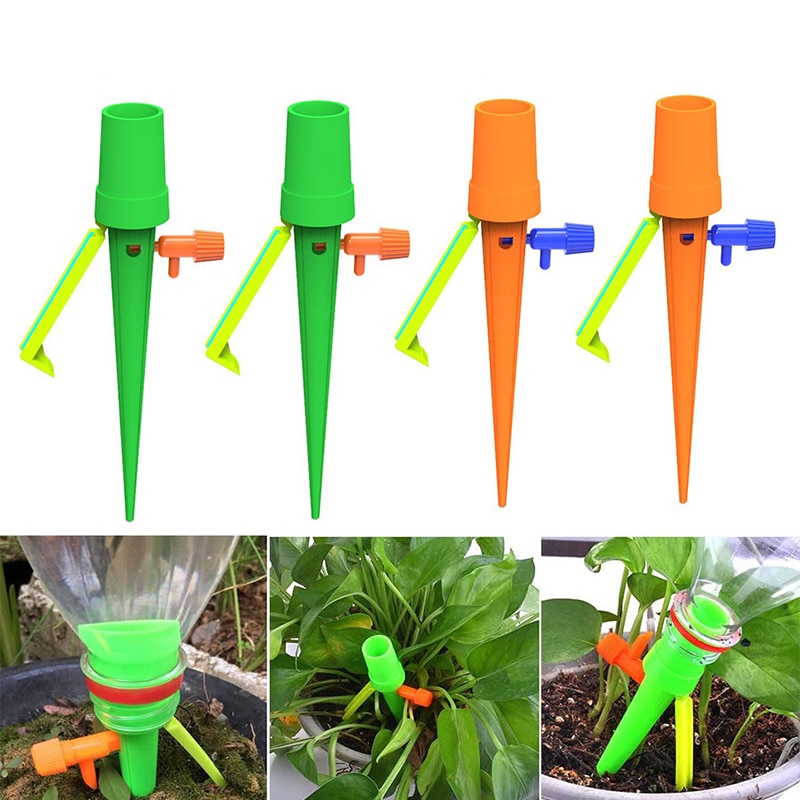 4/10/12pcs Automatic Drip Watering Irrigation Tool Kits Indoor System Houseplant Spikes For Gardening Plant Potted