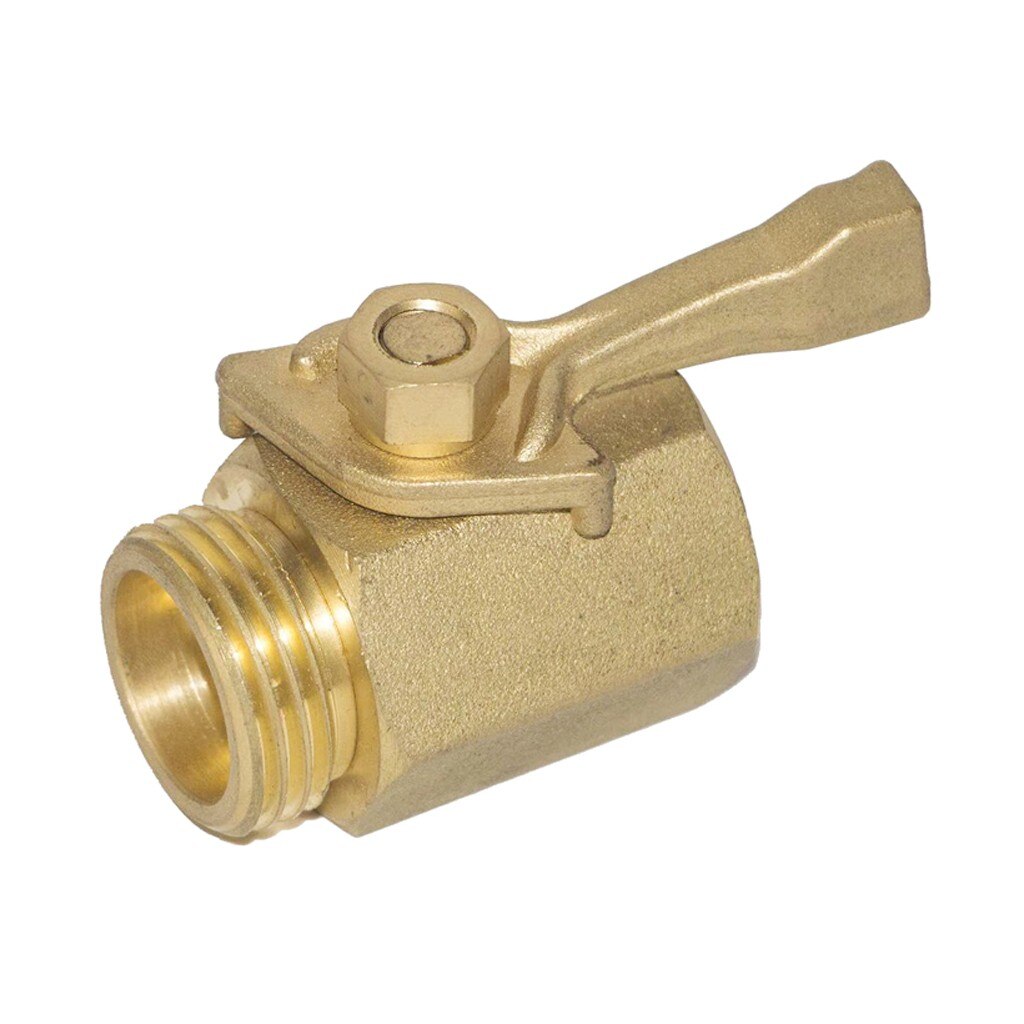Super Heavy Duty 3/4 Inch Brass Water Shut Off Valve Outdoor Garden Hose Connector Accessories Fitting Pipe Connections Nozzle: A