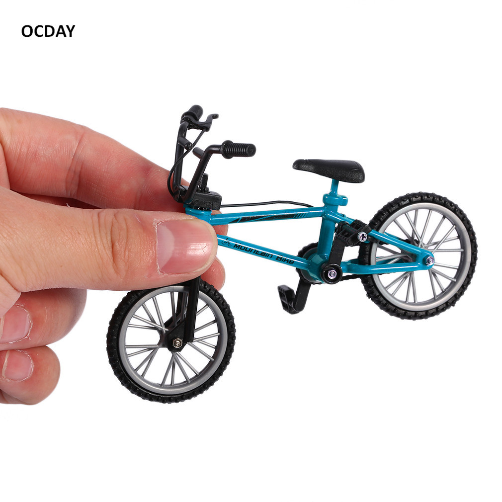 OCDAY Vinger boord fiets Speelgoed Met Rem Touw Blauw Simulatie Legering Vinger bmx Bike Kinderen Mini Maat