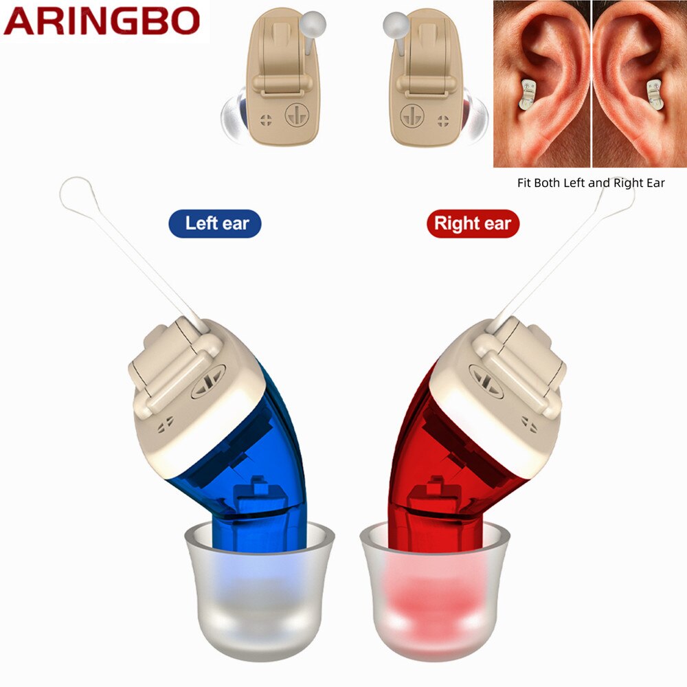 Aringbo Portable CIC Digital Invisible Mini Hearing Aid Ear Sound Amplifier In the Ear Tone Volume Adjustable Hearing Aids