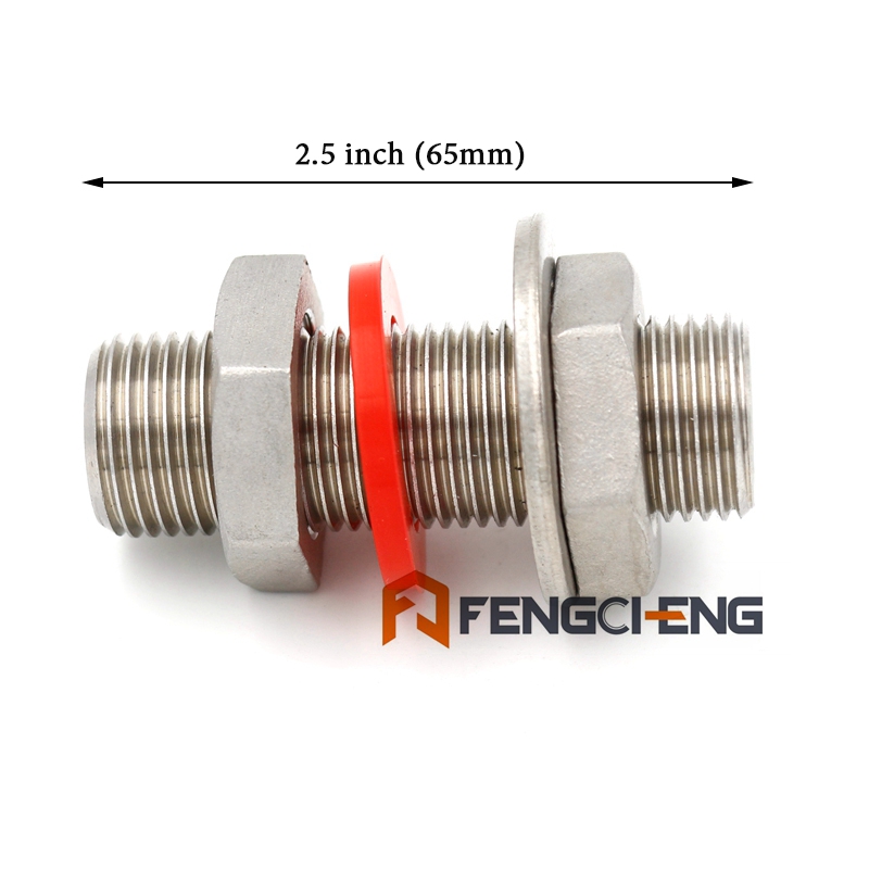 Variabel längd wedless skott , 1/2 "nps  x 2.5 " nippel, vattenkokare/kylar skott,