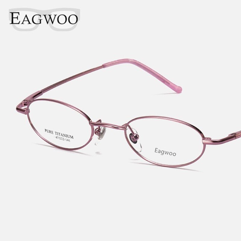 Pure Titanium Brillen Kleine Optische Frame Geschikt Voor Hoge Sterkte Power Vrouwen Prescription Bril Ovale Vorm Spektakel