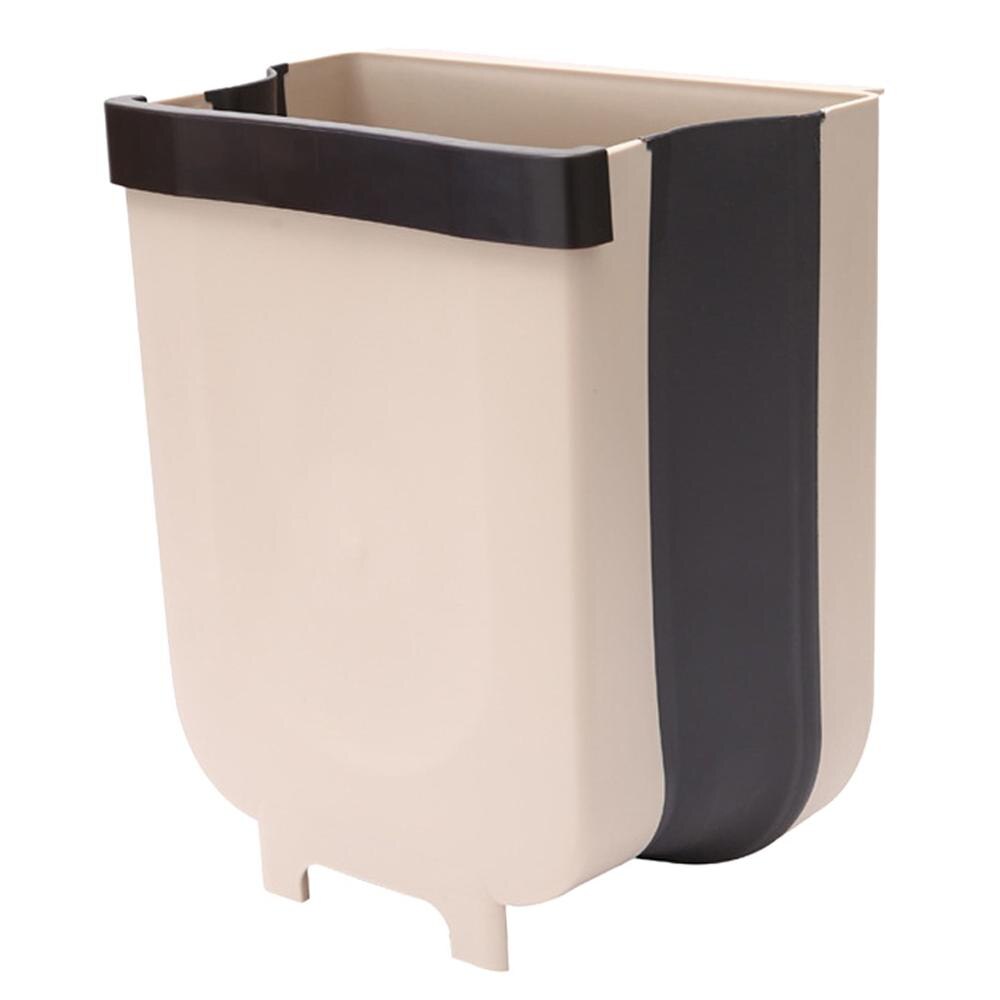 Poubelle murale pliante | Poubelle suspendue, poubelle poubelle de cuisine maison, porte murale pliable nettoyage 5 fm: Jaune clair / S