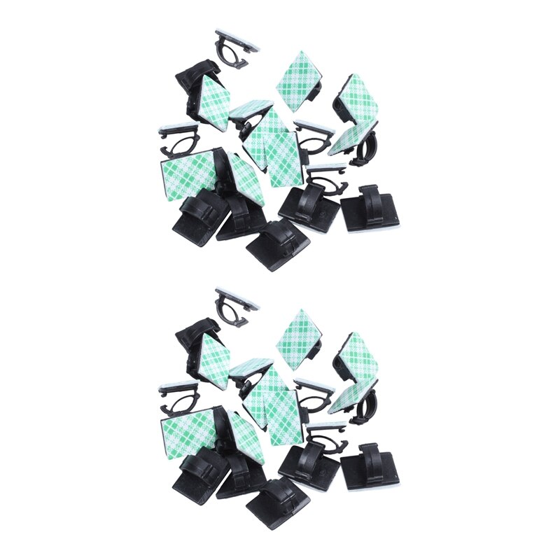 40Pcs Adhesive Car Cable Clips Cable Winder Wire Tie Fixer Houder Cord Organizer Management Bureau Kabelbinder Klemmen: Default Title