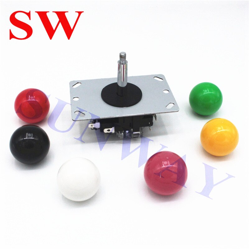 Top Classic 4/8 way Arcade Game Joystick Ball Joy Stick Red Ball Replacement Uses For 4 microswitches to detect on/off position