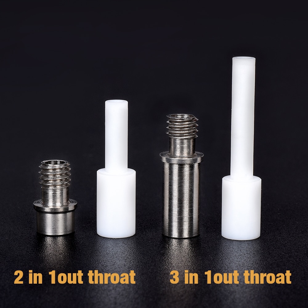 3d skriverdeler tc -02 throat ptfe teflonto tube zsy 2 in 1 out hotend ekstruder 3 in 1 out multi-color hotend vs  e3d v6 throat