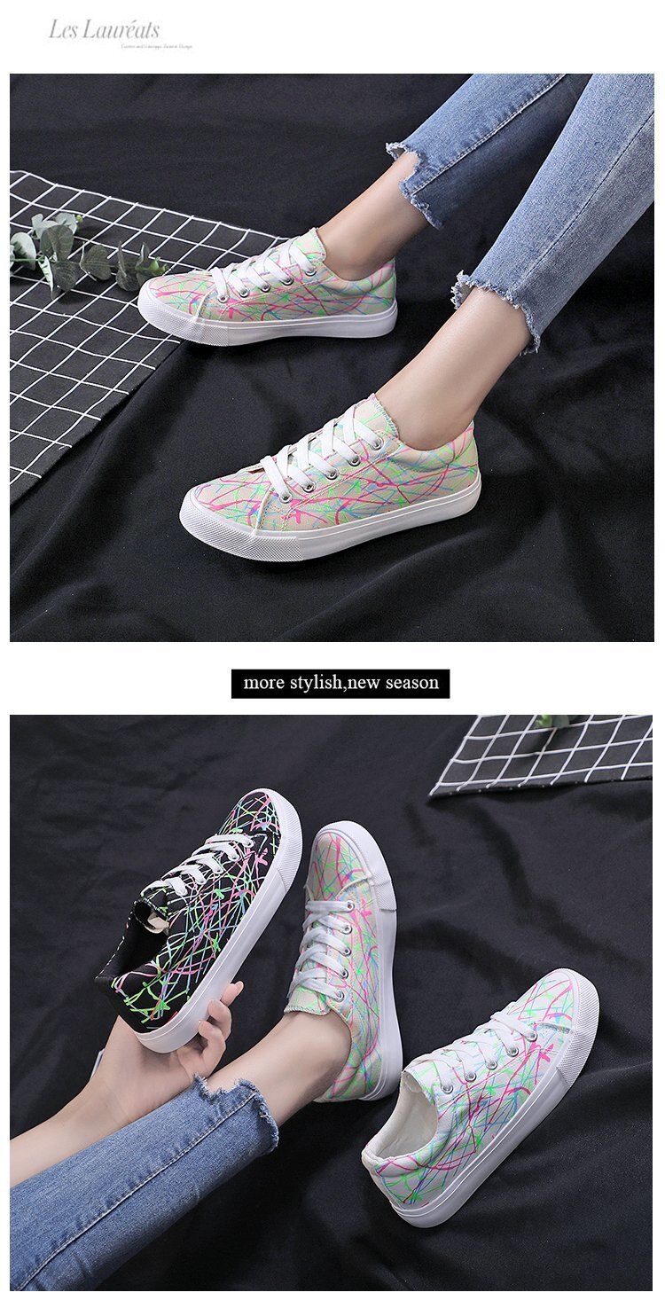 Luminous sneakers women, trendy walking shoes, canvas shoes, sports shoes, size 35-40