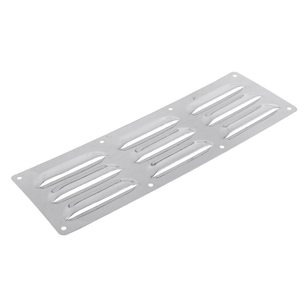 Rejilla de ventilación Louvered para barco, cubierta Rectangular de acero inoxidable, 25,8x8,7 cm/10,2x3,4 pulgadas, 2 unidades