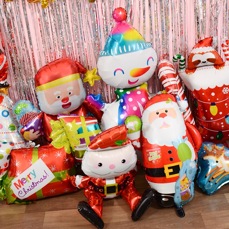 God jul ballonger jultomten snögubbe träd år jul ballonger fest dekoration ballonger
