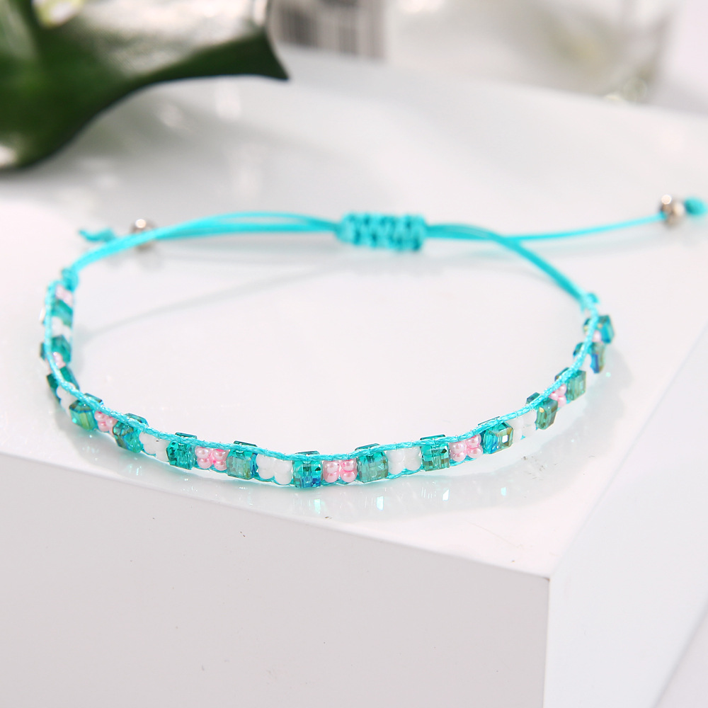 Set di braccialetti intrecciati stile bohemien retrò pop set di perle di riso gioielli intrecciati nuovi braccialetti di amicizia con corda a mano in stile etnico