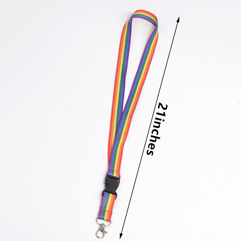 Regenboog Mobiele Telefoon Bandjes Hals Lanyards Voor Sleutels Id Kaart Mobiele Telefoon Usb Houder Hang Touw Singels